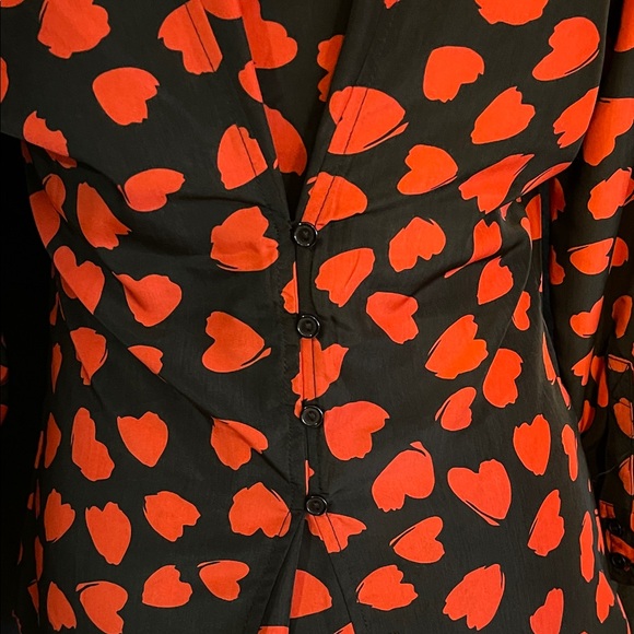 Heart ❤️ Print Women's Blouse - Picture 6 of 9